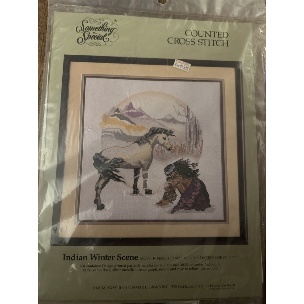 Indian Winter Scene Counted‎ Cross Stitch Kit NEW